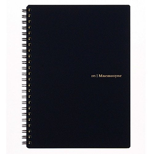 Cuaderno Maruman MNEMOSYNE A5 8.27x5.83in, rayado 7mm, 24000mlíneas, 80 hojas, negro