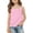 Pink, variant on UACY Girls Cotton Linen Tank Tops Summer Casual Sleeveless Plain Spaghetti Strap Camisole Tween Cute Vacation Undershirts (Grey, 12-13 Years)