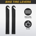 thumbnail image 4 of 6 piezas de palancas de neumáticos para bicicleta Ultra-Fuertes y Ligeras Herramienta de Remoción de Neumáticos con Agarre Antideslizante para Carretera, Montaña y Grava, Negra, 4 of 6