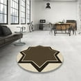 thumbnail image 4 of Ahgly Company Machine Washable Indoor Round Transitional Bakers Brown Area Rugs, 8' Round, 4 of 7