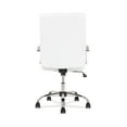 thumbnail image 5 of 5-Thirteen Mid-Back Executive Leather Chair, Supports Up To 250 Lbs., White Seat/Back, Chrome Base, 5 of 6