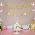 thumbnail image 5 of Butterfly Birthday Banner Decoration, Butterfly Theme Girls Birthday Party Decoration, Butterfly Glitter Happy Birthday Banner, A Little Butterfly Fairy Theme Birthday Party Supplies, 5 of 6