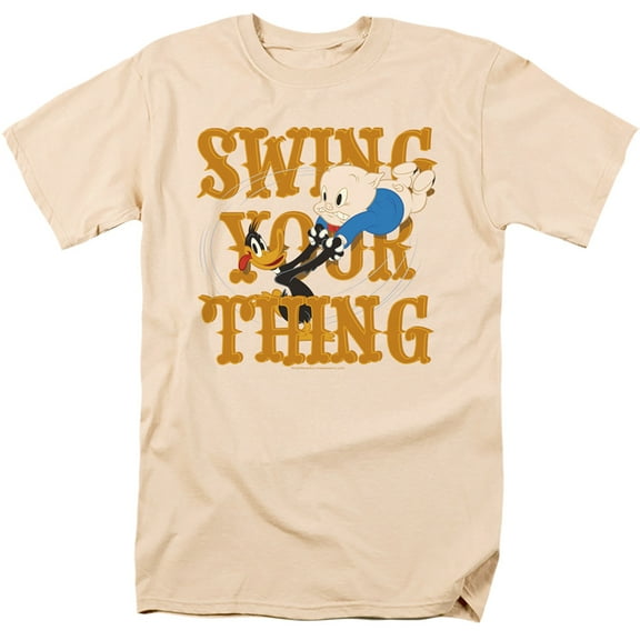 Looney Tunes Swing Your Thing S/S Adult 18/1 T-Shirt Cream