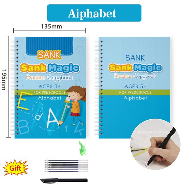 Cuaderno de práctica mágica árabe reutilizable para niños, Bloc de palabras del alfabeto árabe, ranura de escritura, caligrafía para niños, palabra de bebé