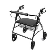 Lumex Walkabout 4 Wheel Imperial Bariatric Rollator with Backbar, Burgundy