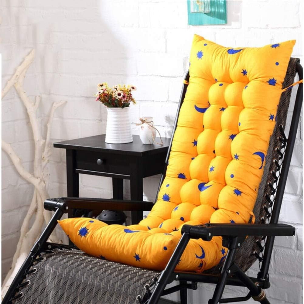 ORUYROP Sun Lounger Cushion Pad Garden Patio Thick Large Rocking Chair Cushion Recliner Relax Chair Pad for Rattan Recliner Indoor Outdoor Orange B