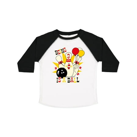 

Inktastic Cute Bowling Pin 3rd Birthday Gift Toddler Boy or Toddler Girl T-Shirt