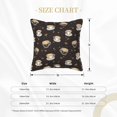 thumbnail image 2 of Faux Leather Throw Pillow Covers, Black White Mug Coffee Print Decorative Pillow Covers for Couch Sofa Bed Living Room Home Garden, Pillow Cases with Invisible Zipper, 2 of 6