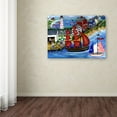 thumbnail image 3 of Trademark Fine Art 'Red Sails Folk Art Seaside' Canvas Art by Cheryl Bartley, 3 of 3