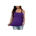 thumbnail image 6 of Charmo Womens Plus Size Cotton Tank Tops with Shelf Bra Adjustable Wider Strap Camisole Basic Undershirts 1X-5X, 6 of 8
