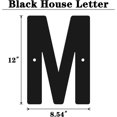 thumbnail image 2 of 12 Inch Modern Metal House Numbers, Metal Letter, Black Door Number, Metal Mailbox Numbers and Letters, Metal House Address Letters and Numbers for Outside Signs (M), 2 of 8