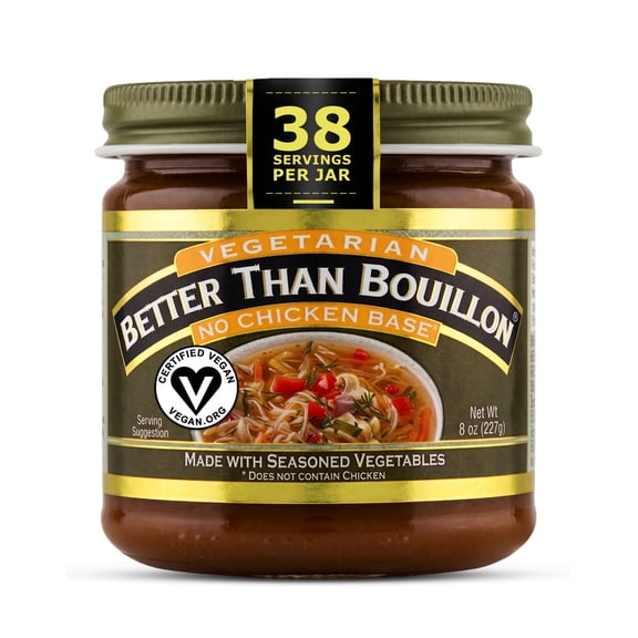 Better Than Bouillon Vegetarian No Chicken Base, 8 oz Jar