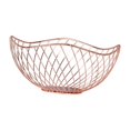 thumbnail image 1 of Tazón de cesta de frutas, organizador de alimentos de alambre, decoración de mostrador de cocina, centro de de cena, almacenamiento para plátano, Oro rosa Sunnimix Canasta de frutas, 1 of 7