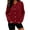 A Wine, variant on Ndbuld Jacket for Women Fleece Cardigan Top For And Winter Fleece-Lined Button-Up Brushed Long-Sleeve Jacket Plus Size Warm Innerwear,Green,XXL