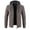 Coffee, variant on Jinda Men's Long Sleeve Sweater Hooded Outerwear Fall Fitted Zip Up Soft Fleece Cozy Casual Winter Knitwear Burgundy 36