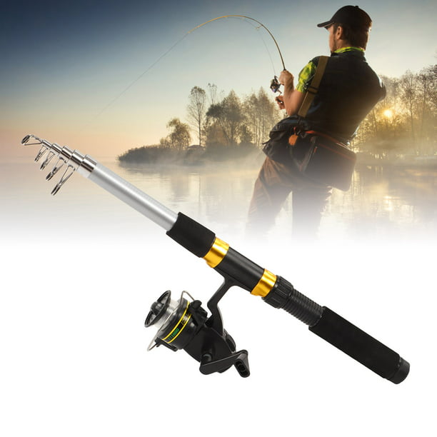 Fishing Rod Reel Combos, Button Casting System Stainless Steel Hooks Fishing  Rod Kit Perfect Gift For Riverside 