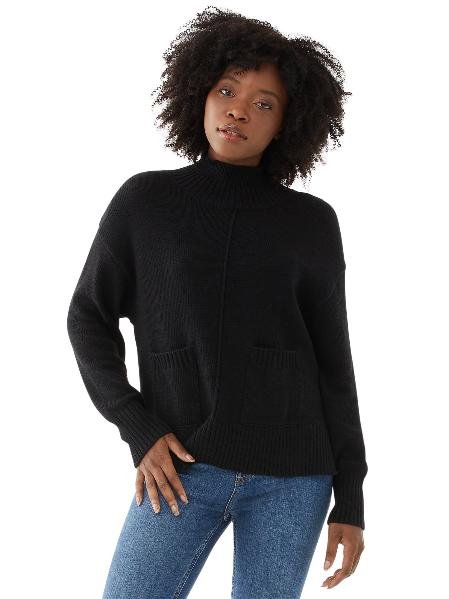 lightweight mock neck sweater
