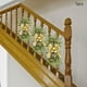 thumbnail image 1 of Guirnalda navideña preiluminada para escalera, colgante, corona Artificial para ventana, estante para chimenea, decoración del hogar y granja Amarillo Macarena Botín de escalera, 1 of 8