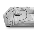 thumbnail image 3 of Humor Soft Flannel Fleece Throw Blanket, Lol Guy Happy Boy Meme Face Internet Community Illustration, Cozy Plush for Indoor and Outdoor Use, 70" x 90", Black and White, by Ambesonne, 3 of 6