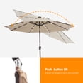 thumbnail image 7 of ACEGOSES LED 9ft Aluminum Patio Market Circle Outdoor Umbrellas with Solar Lights and Sturdy Ribs,Sand, 7 of 7