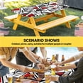 thumbnail image 6 of Red Black Geometric Table Cloths for 6 Foot Rectangle Tables, Abstract Art Modern Line Patio Waterproof Elastic Fitted Tablecloths, Washable Rectangular Table Cover for Camping, 6 of 8
