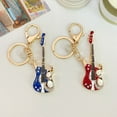 thumbnail image 2 of COMPUKAS 1 Set Miniature Guitar Keychain Metal Ornament Creative Decoration for Phones Kids Friends, 2 of 8