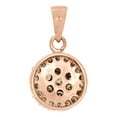 thumbnail image 3 of 10K Rose Gold Champagne Brown Diamond Circle Cluster Pendant 0.40 CT., 3 of 5