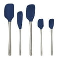 thumbnail image 5 of Tovolo Flex-Core Spatula Stainless Steel Handled Set (Set of 5) - Deep Indigo, 5 of 6