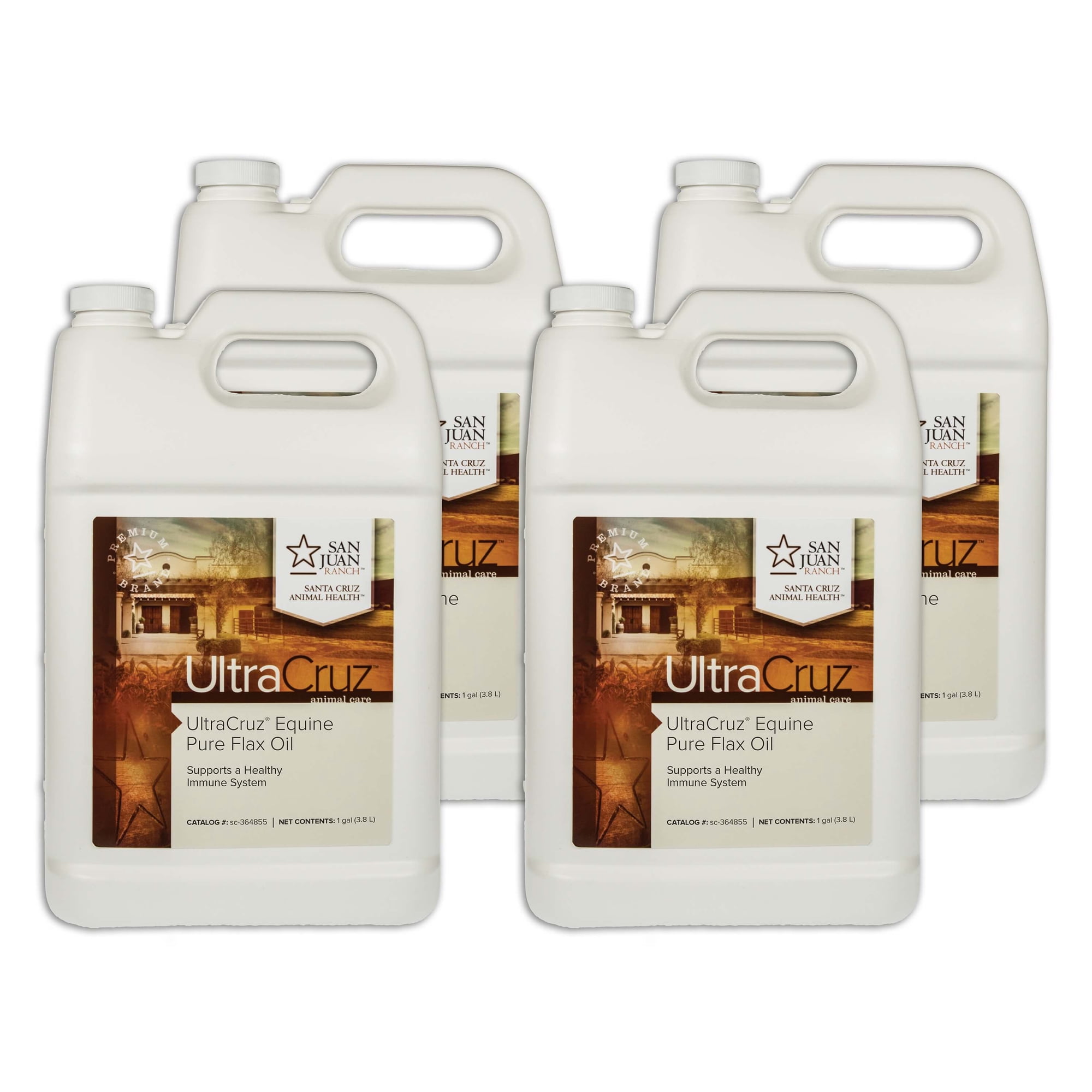 UltraCruz® Equine Pure Flax Oil, 4 x 1 gallon