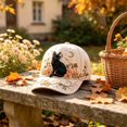 thumbnail image 6 of 3D Halloween Embroidered Baseball Cap for Women Washed Cotton Hat with Pumpkin Ghost Embroidery for Women Gift (Pumpkin), 6 of 8