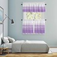 thumbnail image 6 of Purple White Gradient Kitchen Curtains Valances and Tiers Set of 3 Abstract Ombre Texture Modern Art Tier Curtains and Valance with Rod Pocket for Small Windows, 27.5"x36", 6 of 9