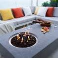 thumbnail image 4 of Elementi Outdoor MetroPolis Fire Pit Table 56 x 32 Inches Grey Durable Fire Bowl Glass Reinforced Concrete Rectangle Fire Table Liquid Propane Patio Fire Place Includes Burner and Lava Rock, 4 of 5