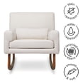 thumbnail image 2 of Nursery Works Sleepytime Modern Fabric Rocker in Performance Cream with Walnut Legs, 2 of 7