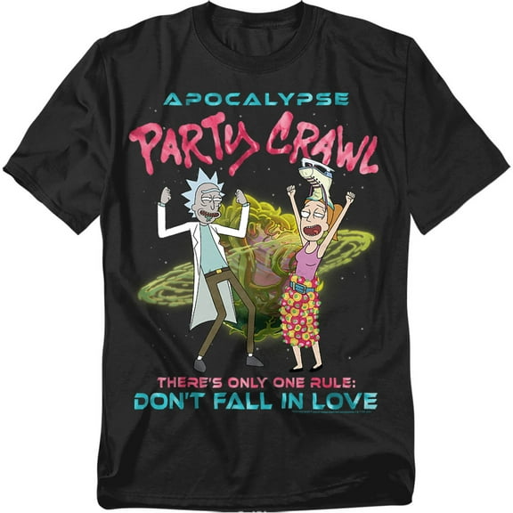 Rick And Morty T-Shirt Apocalypse Party Crawl Unisex Graphic Tee For Men & Women