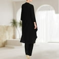 thumbnail image 3 of Ensemble de Robe 3 Pcs pour Femmes Basique en Chiffon Surdimensionné Tenue de Vacances (Marron S), 3 of 6
