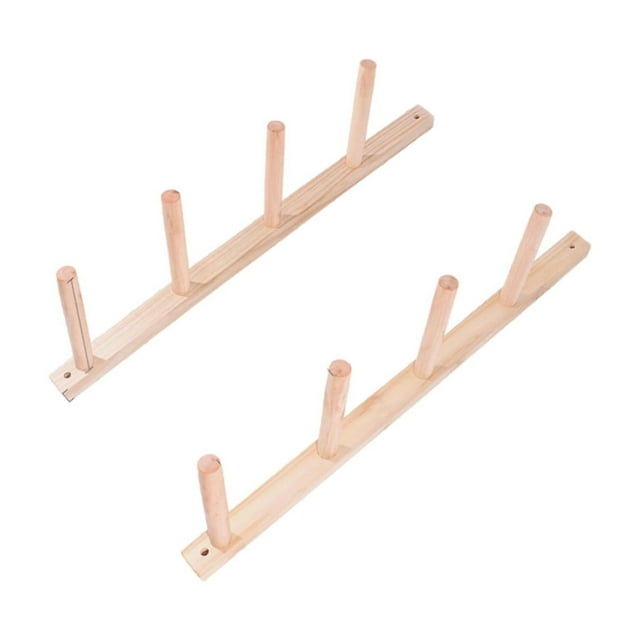 fastboy 2 Pieces Wood Yoga Mat Storage Organizer Yoga Rack Holder Mat for Skateboard 3 Tier 4 Tier
