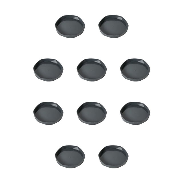 Cateissary Bandeja de flores, platillo para plantas, suministros de jardín, borde decorativo a prueba de golpes para el hogar y la Oficina, Gris oscuro 10Conjunto