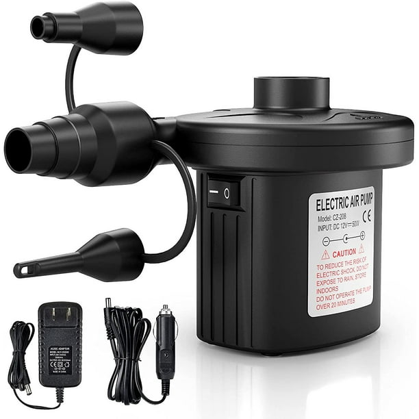 Bomba de aire eléctrica YONGSHENG 2 en 1 AC DC portátil para colchones inflables y flotadores