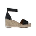 thumbnail image 3 of Franco Sarto Womens Clemens Leather Espadrille Platform Sandals, 3 of 3