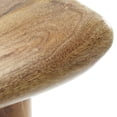 thumbnail image 5 of DecMode Wood Bar Stool with Black Metal Base, Brown, 5 of 10