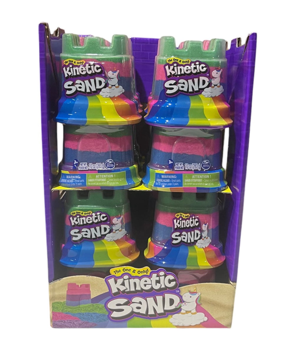 Kinetic Sand, 2-Pack Rainbow Unicorn 5oz Multicolor Containers, for Kids Ages 3 and up, Case pack of 12