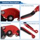 thumbnail image 4 of Palancas de freno y embrague cortas/largas únicas para Kawasaki ZX6R 2019-2025, palanca de freno ajustable de motocicleta de aleación de aluminio, cabeza roja, mango negro, 1 par, 4 of 7