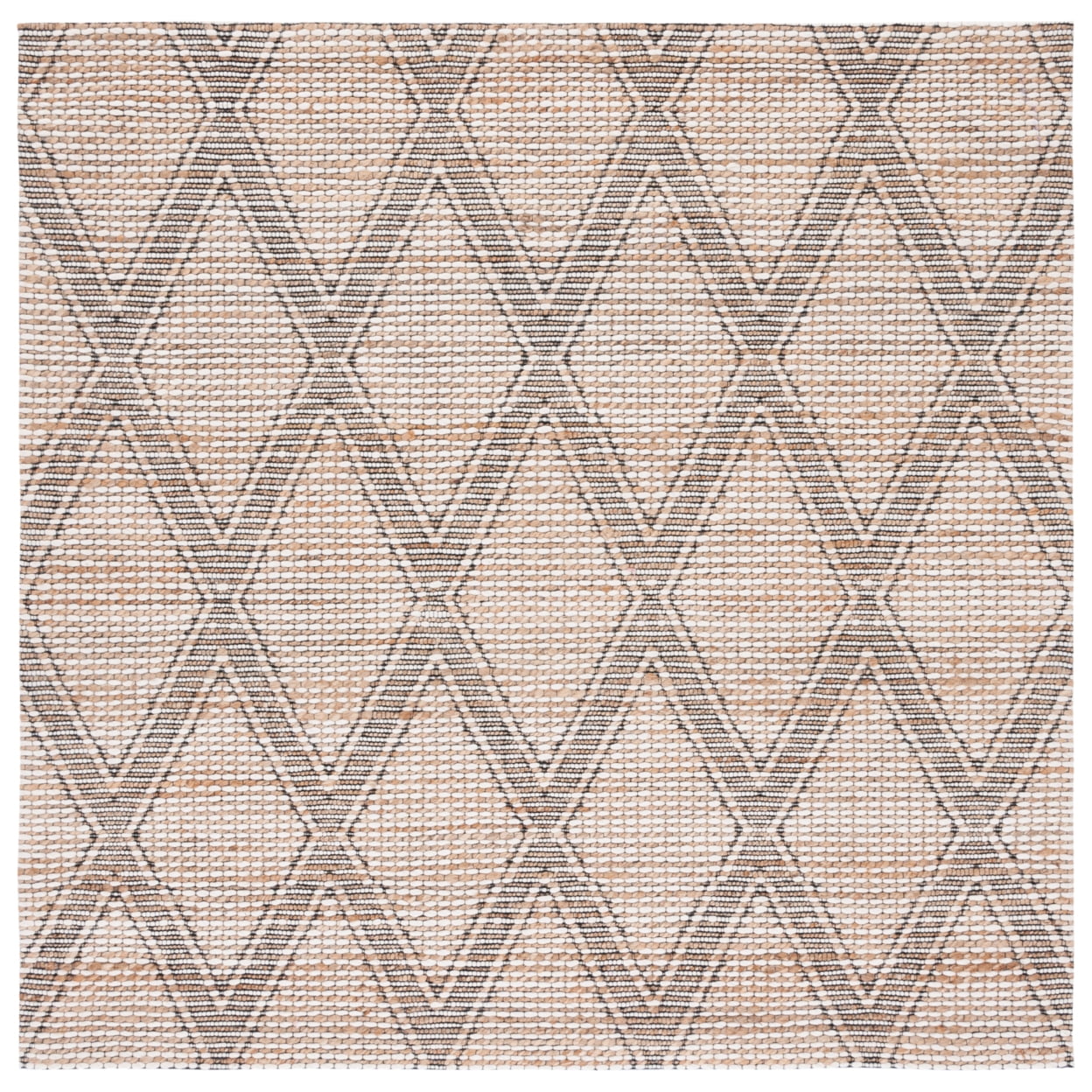 SAFAVIEH Marbella Baxter Diamond Area Rug, Natural/Ivory, 6' x 9'