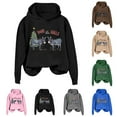 thumbnail image 5 of Donk The Halls Christmas Hoodies for Women 2025 Long Sleeve Donkey Graphic Hooded Sweatshirt Pullover Tops, 5 of 6