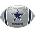 thumbnail image 2 of Anagram Dallas Cowboys Shape 21" Football Football Foil Balloon, Silver Blue, 2 of 2