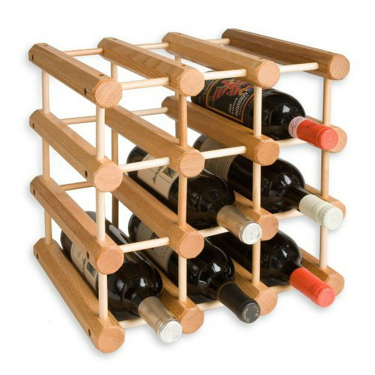 J.K. Adams Natural Wood Wine Rack 12 Bottle