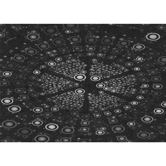 Ahgly Company Indoor Rectangle Patterned Midnight Gray Area Rugs, 4' x 6'