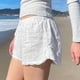 thumbnail image 3 of Pantalones cortos de pijama con estampado de cuadros suaves y botones en la parte delantera para mujer - Ropa de dormir con cintura elástica, 3 of 8