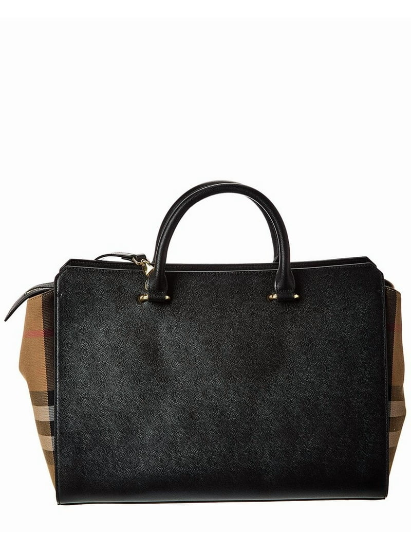BURBERRY ブラック レディースビジネスバッグ Burberry Black Leather Handbags - Walmart.com