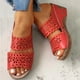 thumbnail image 4 of Pendiente de suela gruesa de estilo nuevo de verano con hueco bordado con zapatillas romanas Wmkox8yii  hj789, 4 of 7